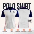 White/Blue Polo Shirt Design