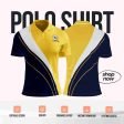 Yellow/Blue/White/ Polo Shirt Design