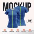 Women Shortsleeve Roundneck PSD Mockup